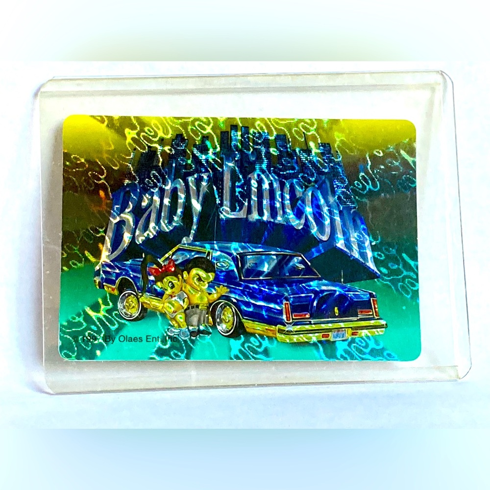 1997 ‘Baby Lincoln’ Holographic Lowrider Vending Sticker by Olaes Ent. Inc.
